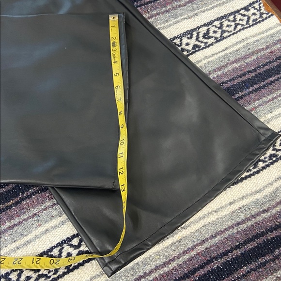 New NWT Mother 30 The Undercover Wax On Off Wide Leg Black Faux-Leather Pants - Picture 3 of 14